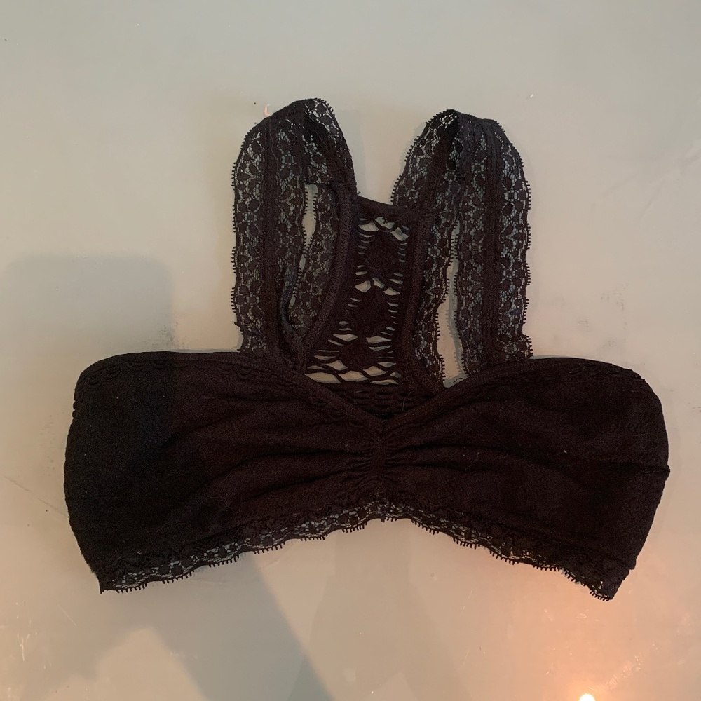 Free People Black Bralette